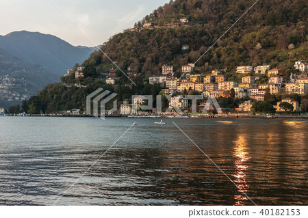 evening sunset at Como lake 40182153