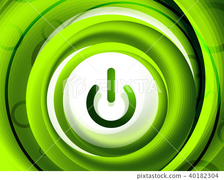 Glass transparent effect power start button, on off icon, vector UI or app symbol design 40182304