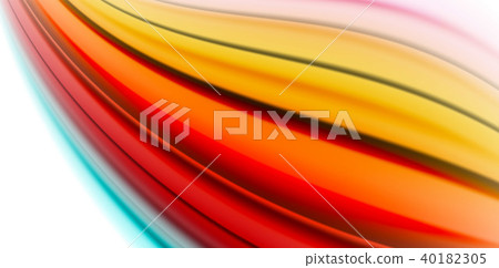 Gel jelly fluid flowing liquid rainbow style colours, wave abstract background, modern minimal 40182305