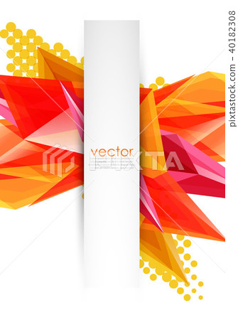 Colorful blooming crystals vector abstract background 40182308