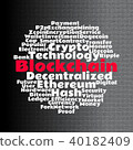Blockchain wordcloud concept 40182409