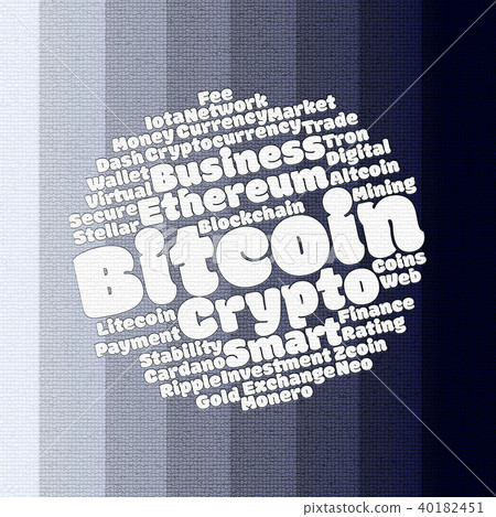 Bitcoin wordcloud concept 40182451