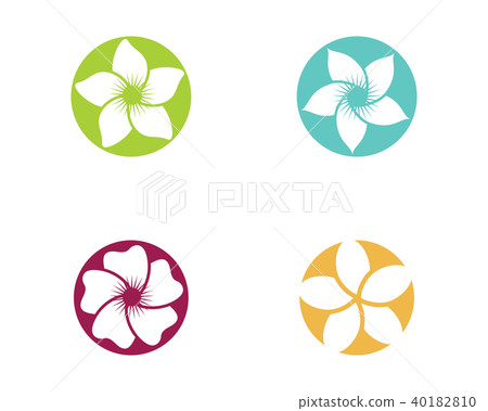 Jasmine flower icon logo template 40182810