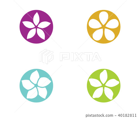 Jasmine flower icon logo template 40182811