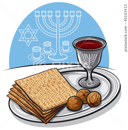 traditional jewish matzoh in passover 40183413