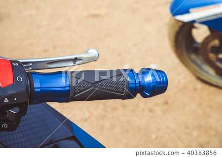 the handle of the motorcycle 40183856