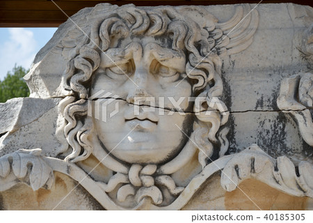 Head of Medusa in Didim, Turkey 40185305
