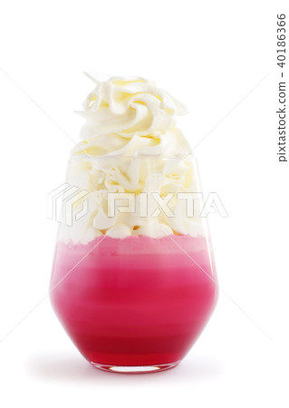 Jello dessert with whipped cream Jello dessert with whipped cream 40186366