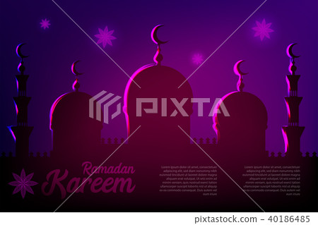 Ramadan Kareem islamic greeting card Ramadan Kareem islamic greeting card 40186485