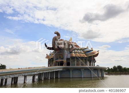 Elephant Pagoda in Thai Temple. Elephant Pagoda in Thai Temple. 40186907