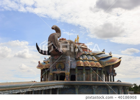 Elephant Pagoda in Thai Temple. Elephant Pagoda in Thai Temple. 40186908