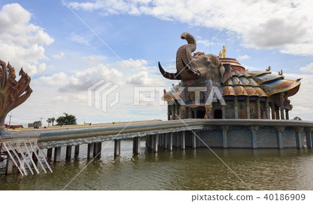 Elephant Pagoda in Thai Temple. Elephant Pagoda in Thai Temple. 40186909