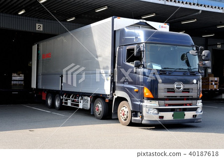 Logistics warehouse and freight track Logistics warehouse and freight track 40187618