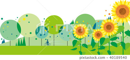 Green path where sunflowers bloom Green path where sunflowers bloom 40189540