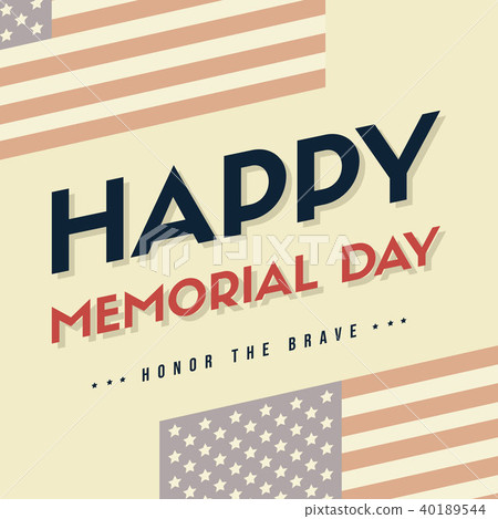 Happy memorial day stars and stripes 40189544
