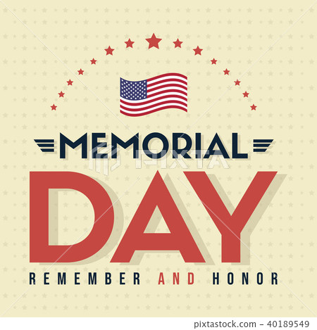 Happy memorial day poster card 40189549