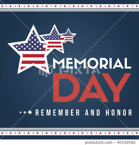 Happy memorial day collection style card Happy memorial day collection style card 40189562