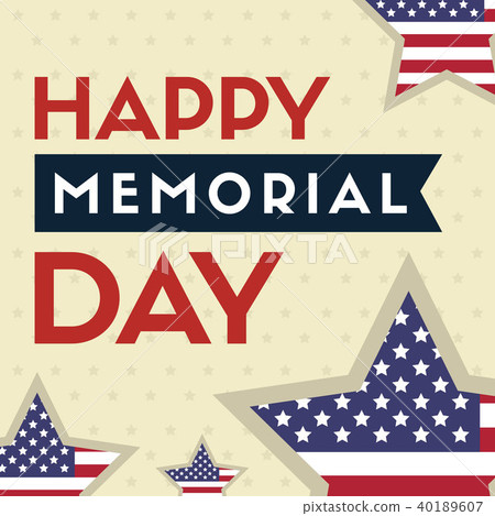 Happy memorial day background star and stripes Happy memorial day background star and stripes 40189607