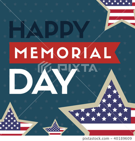 Happy memorial day background star and stripes - Stock Illustration ...