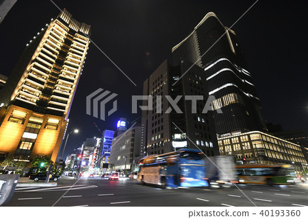 日本的東京都市風景東京中城日比谷(夜景)的都市風景的看法 日本的東京都市風景東京中城日比谷(夜景)的都市風景的看法 40193360