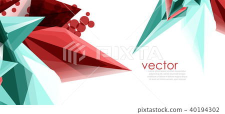 Color glass crystals on white background, geometric abstract composition with glass gemstones and Color glass crystals on white background, geometric abstract composition with glass gemstones and 40194302