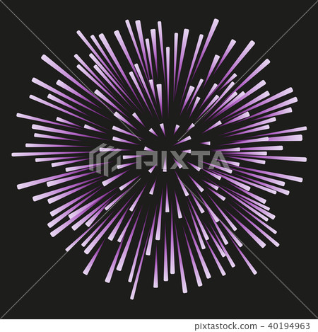 Fireworks lilac on a black background 40194963