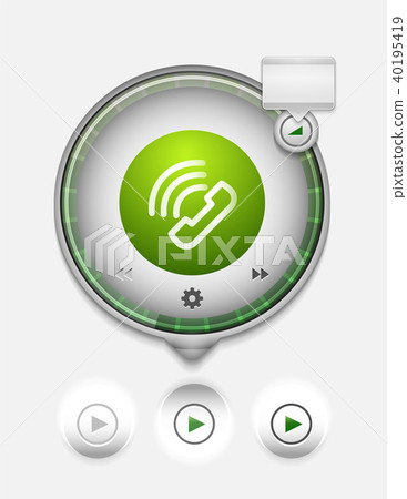Vector phone support web button 40195419