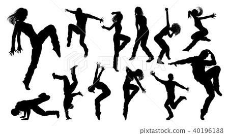 Street Dance Dancer Silhouettes Street Dance Dancer Silhouettes 40196188