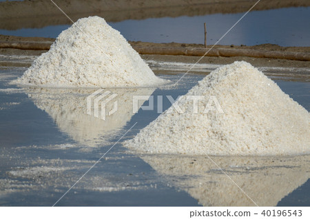 The white salt field on a sunny day The white salt field on a sunny day 40196543