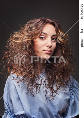 Portrait of young woman with trend dyed hair 40196855