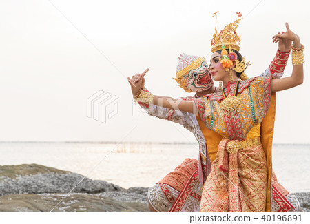Khon is dance drama art of Thai classical masked Khon is dance drama art of Thai classical masked 40196891