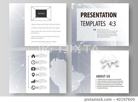 The minimalistic abstract vector illustration of the editable layout of the presentation slides The minimalistic abstract vector illustration of the editable layout of the presentation slides 40197609