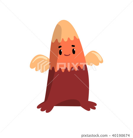 Cute cartoon monster character with funny face and wings vector Illustration on a white background Cute cartoon monster character with funny face and wings vector Illustration on a white background 40198674