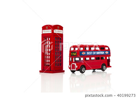 Red telephone booth, double-decker Red telephone booth, double-decker 40199273