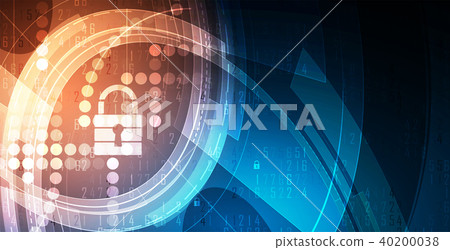 Technology security concept. Modern safety system Technology security concept. Modern safety system 40200038