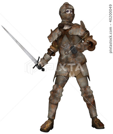 Undead Zombie Knight in Attacking Pose 40200049