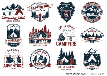 Summer camp. Vector illustration. Concept for shirt or logo, print, stamp or tee. 40201394