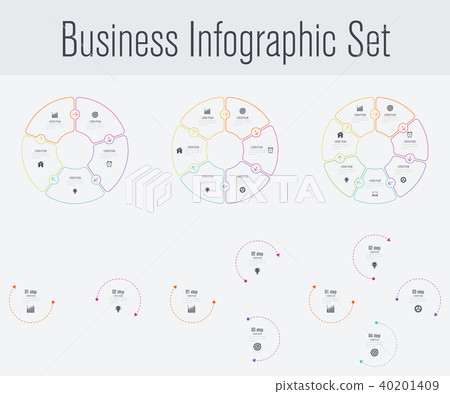Set with infographics Set with infographics 40201409