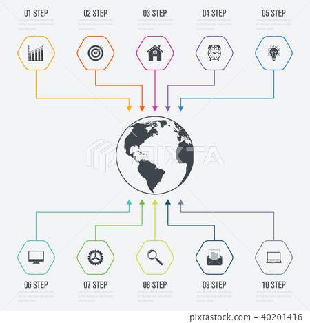 Vector illustration infographics 10 options 40201416