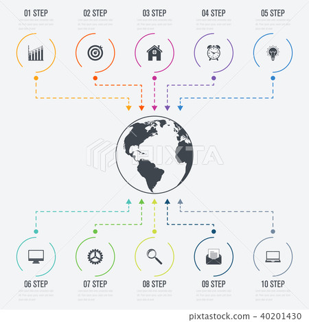Vector illustration infographics 10 options 40201430