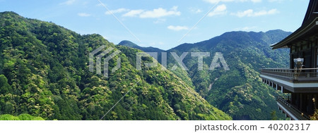 和歌山縣長志室區那勝勝浦町鮮綠的南紀山脈 40202317