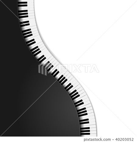 wavy piano keys - Stock Illustration [40203052] - PIXTA