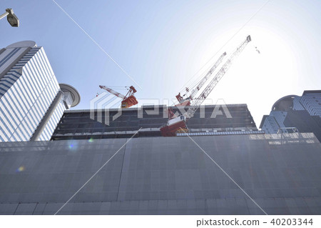 Construction site and high rise building 40203344
