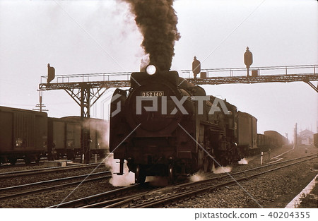 Showa 44 D52 steam locomotive cargo train. Onuma Hakodate Main Line. 40204355