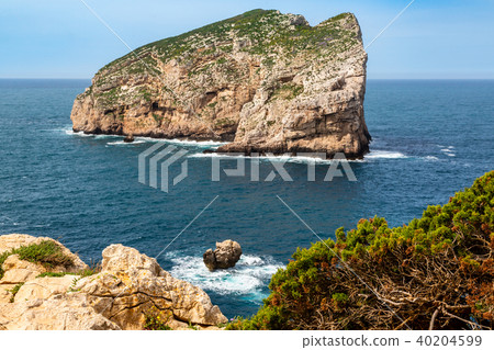 View of the island "Isola Foradada", Sardinia 40204599