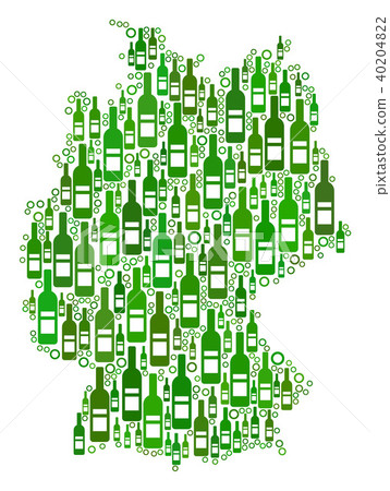 Germany Map Composition of Wine Bottles and Circles 40204822