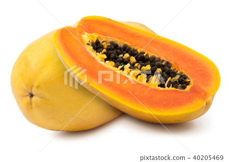 ripe papaya isolated 40205469