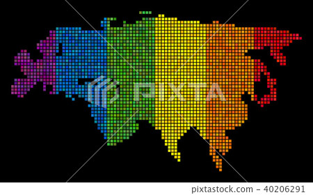 LGBT Dotted Eurasia Map 40206291