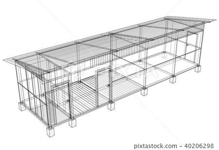 Household building project. Vector 40206298