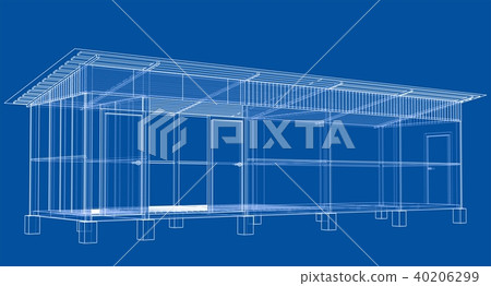 Household building project. Vector 40206299